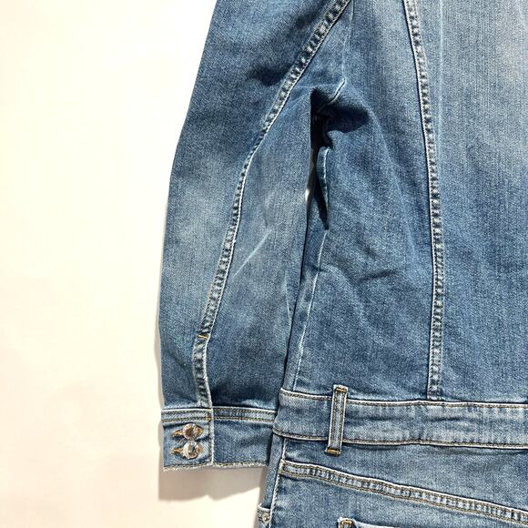 Retrofete Sibi Puff-Sleeve Denim Mini Dress Size L NWT - Picture 12 of 13